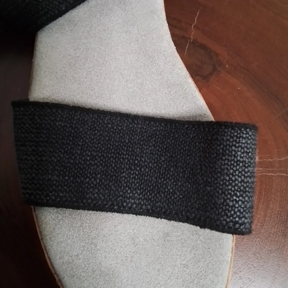 Charleston Shoe Co. Benjamin Espadrille Wedge Sandals Black - 9 - Picture 9 of 13